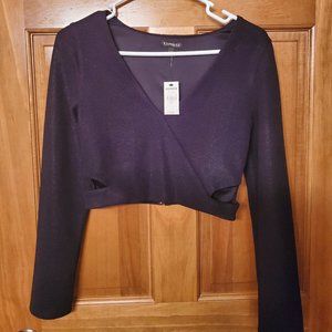 Express LS Cut Out Crop Top